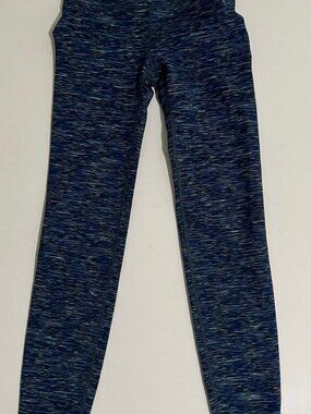 GapFit Blue Space Dye High-Rise Workout Leggings Women's XS Athletic Yoga Pants